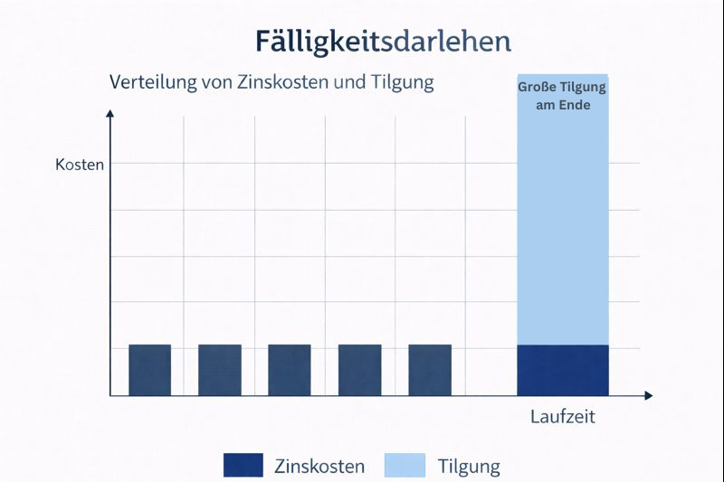 Fälligkeitsdarlehen, endfälliges Darlehen, Festdarlehen: Was ist das?